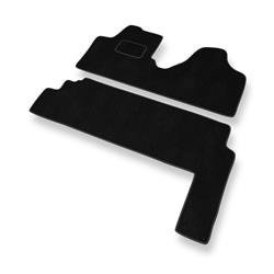 Alfombrillas de velour para Peugeot Expert II (2007-2016) - alfombras para coche - negro - DGS Autodywan