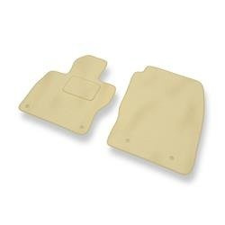 Alfombrillas de velour para Ford Focus III (2010-2014) - alfombras para coche - beige - DGS Autodywan