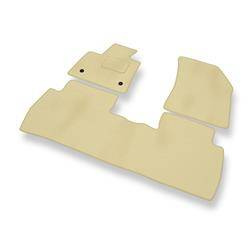 Alfombrillas de velour para Peugeot 5008 (5-plazas) (2017-....) - alfombras para coche - beige - DGS Autodywan