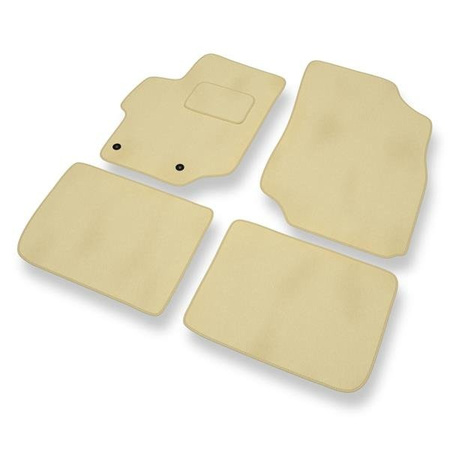 Alfombrillas de velour para Peugeot 301 (2012-2019) - alfombras para coche - beige - DGS Autodywan