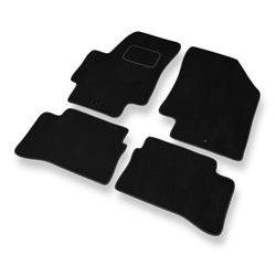 Alfombrillas de velour para Hyundai Accent III (2006-2011) - alfombras para coche - negro - DGS Autodywan