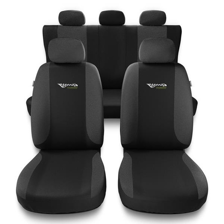 Fundas universales para asientos de coche para Hyundai i20 I, II, III (2008-....) - Auto-Dekor - Tuning - gris oscuro