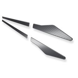 Protectores laterales para Toyota Corolla XI E16 FL Berlina (4 puertas) - (2016-2018) - Croni - V - negro (lámina de carbono)