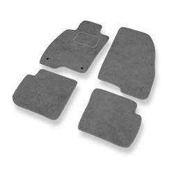 Alfombrillas de velour para Alfa Romeo MiTo (2008-2018) - alfombras para coche - gris - DGS Autodywan