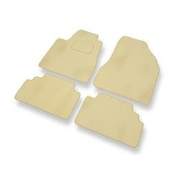 Alfombrillas de velour para Lexus RX II XU30 (2003-2009) - alfombras para coche - beige - DGS Autodywan