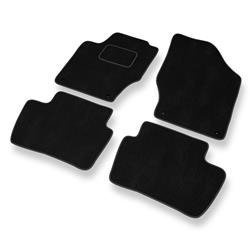 Alfombrillas de velour para Citroen C4 II (2010-2018) - alfombras para coche - negro - DGS Autodywan