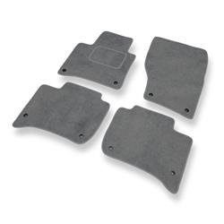 Alfombrillas de velour para Volkswagen Touareg II (2010-2018) - alfombras para coche - gris - DGS Autodywan