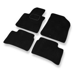 Alfombrillas de velour para Hyundai i10 II (2012-2019) - alfombras para coche - negro - DGS Autodywan