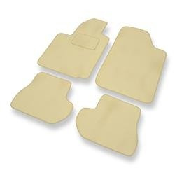 Alfombrillas de velour para Citroen C2 (2003-2010) - alfombras para coche - beige - DGS Autodywan