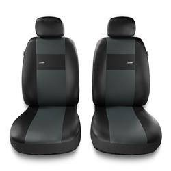 Fundas universales para asientos de coche para Seat Leon I, II, III (1999-2019) - Auto-Dekor - X-Line 1+1 - gris