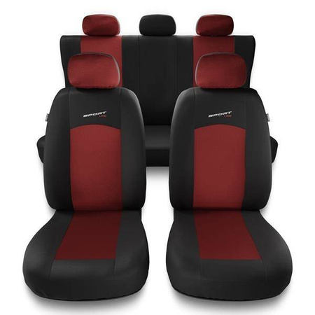 Fundas universales para asientos de coche para Alfa Romeo 159 (2005-2011) - Auto-Dekor - Sport Line - rojo