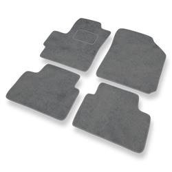 Alfombrillas de velour para Chevrolet Spark I M200/M250 (2005-2009) - alfombras para coche - gris - DGS Autodywan