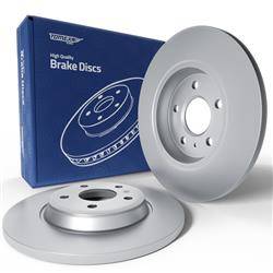 2x Discos de freno para Audi A4 B8 Allroad, Avant, Berlina (2007-2016) - lleno - 300mm - Tomex - TX 72-50 (eje trasero)