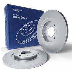 2x Discos de freno para Peugeot Partner II Furgoneta (2008-2015) - lleno - 266mm - Tomex - TX 70-94 (eje delantero)