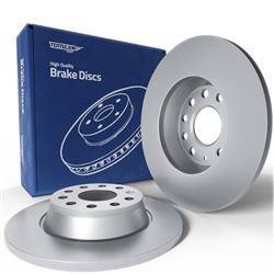 2x Discos de freno para Volkswagen Jetta V Berlina (2005-2010) - lleno - 282mm - Tomex - TX 71-37 (eje trasero)