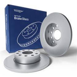 2x Los discos de freno para Volkswagen Scirocco III Coupé (2008-2017) - lleno - 256mm - Tomex - TX 70-79 (eje trasero)
