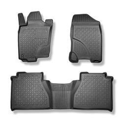 Alfombrillas de TPE para Nissan Navara NP300 Pick-Up (01.2016-2022) - alfombras para coche - Aristar - Guardliner - ganchos de fijación en el suelo