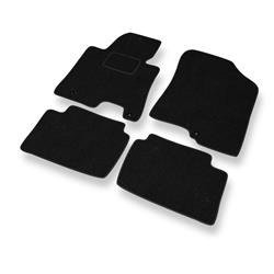 Alfombrillas de fieltro para Kia Ceed II (2012-2018) - alfombras para coche - negro - DGS Autodywan