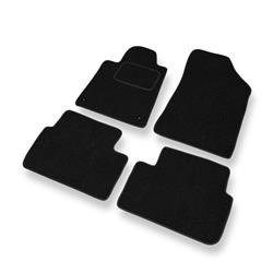 Alfombrillas de fieltro para Peugeot 407 (2004-2011) - alfombras para coche - negro - DGS Autodywan