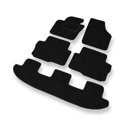 Alfombrillas de fieltro para Seat Alhambra II (2010-2020) - alfombras para coche - negro - DGS Autodywan