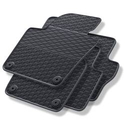 Alfombrillas de goma para Volkswagen Sharan II (2010-....) - alfombras para coche - negro - Geyer & Hosaja - 866/4C