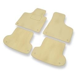 Alfombrillas de velour para Audi A3 II 8P (2003-2012) - alfombras para coche - beige - DGS Autodywan