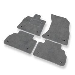 Alfombrillas de velour para Audi Q5 II (2017-....) - alfombras para coche - gris - DGS Autodywan