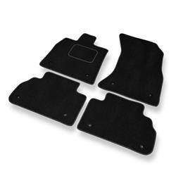 Alfombrillas de velour para Audi Q5 II (2017-....) - alfombras para coche - negro - DGS Autodywan