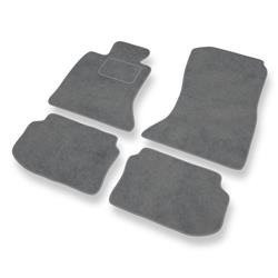 Alfombrillas de velour para BMW 5 F10, F11 (2010-2013) - alfombras para coche - gris - DGS Autodywan