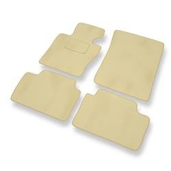 Alfombrillas de velour para BMW X3 I E83 (2000-2010) - alfombras para coche - beige - DGS Autodywan