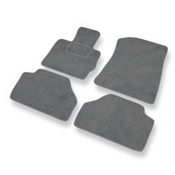 Alfombrillas de velour para BMW X4 F26 (2013-2018) - alfombras para coche - gris - DGS Autodywan