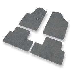 Alfombrillas de velour para Citroen Berlingo I (1996-2007) - alfombras para coche - gris - DGS Autodywan