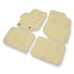 Alfombrillas de velour para Citroen C-Elysee II (2012-....) - alfombras para coche - beige - DGS Autodywan