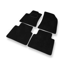 Alfombrillas de velour para Citroen C3 Aircross (2017-....) - alfombras para coche - negro - DGS Autodywan