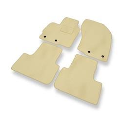 Alfombrillas de velour para Citroen C4 Aircross (2012-2017 ) - alfombras para coche - beige - DGS Autodywan