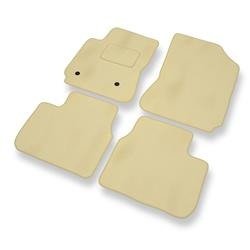 Alfombrillas de velour para Citroen C4 Cactus I (2014-2021) - alfombras para coche - beige - DGS Autodywan