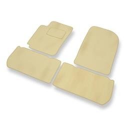 Alfombrillas de velour para Citroen Xsara Picasso (1999-2011) - alfombras para coche - beige - DGS Autodywan