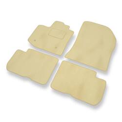 Alfombrillas de velour para Dacia Dokker (2012-2021) - alfombras para coche - beige - DGS Autodywan