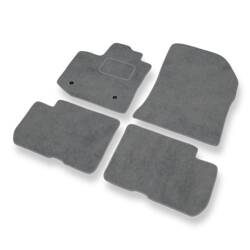 Alfombrillas de velour para Dacia Dokker (2012-2021) - alfombras para coche - gris - DGS Autodywan