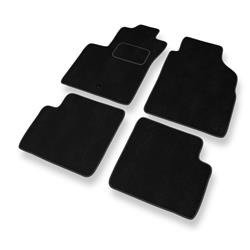 Alfombrillas de velour para Fiat 500 (2007-2012) - alfombras para coche - negro - DGS Autodywan