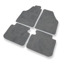 Alfombrillas de velour para Fiat Idea (2003-2012) - alfombras para coche - gris - DGS Autodywan