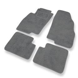 Alfombrillas de velour para Fiat Linea (2007-2013) - alfombras para coche - gris - DGS Autodywan