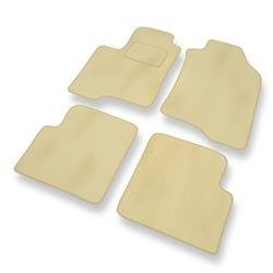 Alfombrillas de velour para Fiat Panda III (2012-....) - alfombras para coche - beige - DGS Autodywan