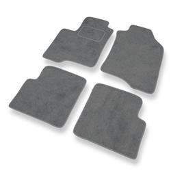 Alfombrillas de velour para Fiat Panda III (2012-....) - alfombras para coche - gris - DGS Autodywan