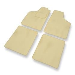 Alfombrillas de velour para Fiat Uno II (1989-2002) - alfombras para coche - beige - DGS Autodywan