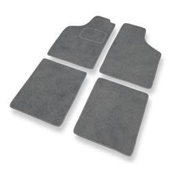 Alfombrillas de velour para Fiat Uno II (1989-2002) - alfombras para coche - gris - DGS Autodywan