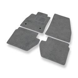 Alfombrillas de velour para Ford KA+ (2016-2021) - alfombras para coche - gris - DGS Autodywan