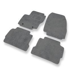 Alfombrillas de velour para Ford Mondeo IV (2007-2014) - alfombras para coche - gris - DGS Autodywan