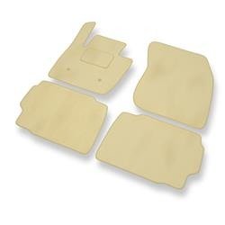 Alfombrillas de velour para Ford Mondeo V (2014-2021) - alfombras para coche - beige - DGS Autodywan