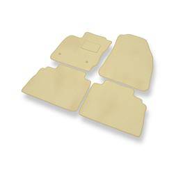 Alfombrillas de velour para Ford Transit Courier (5-plazas) (2014-....) - alfombras para coche - beige - DGS Autodywan